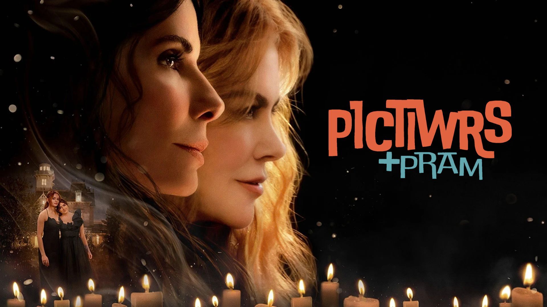 Close up of two woman and the pictiwrs + pram logo on the right