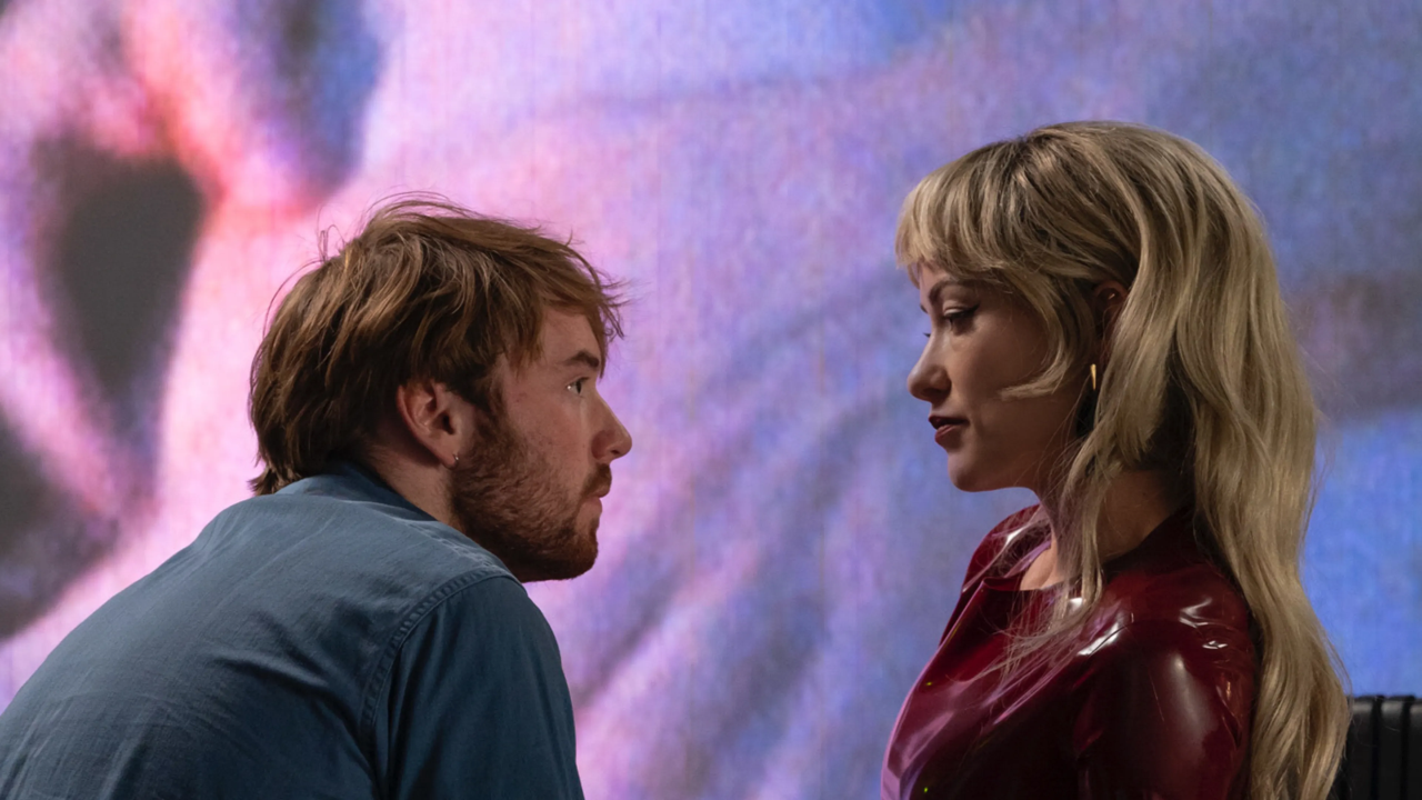 Man and woman looking at each other intensely