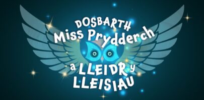 Show title in white font with an owl in the background