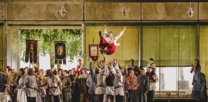 Photo of lots of people on stage during a play