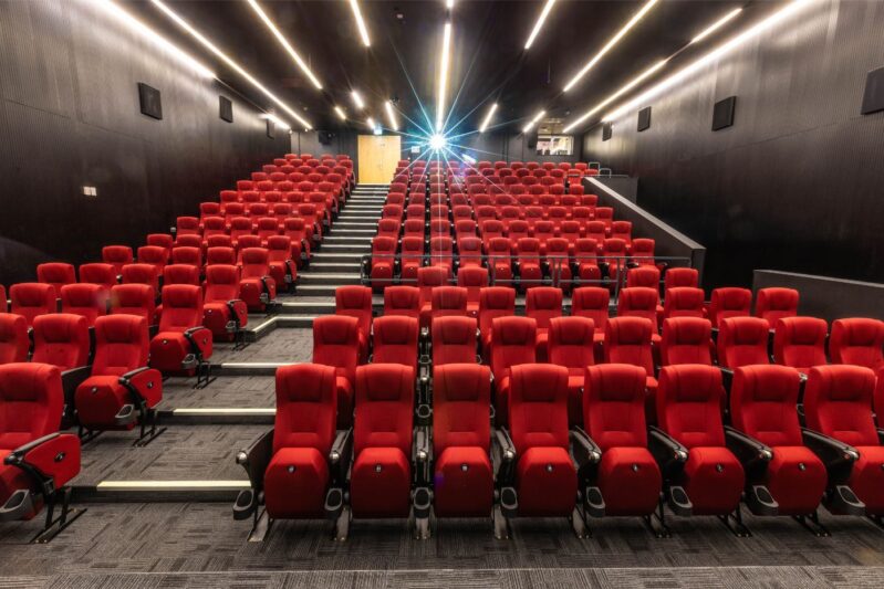 Photo of the cinema from the screen looking up